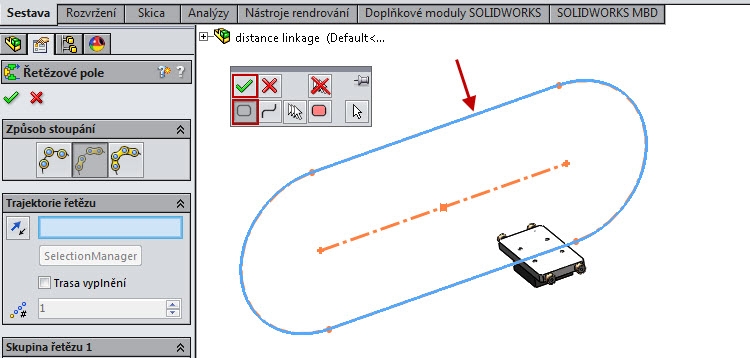 5-retezove-pole-chain-distance-linkage-SolidWorks-tutorial-postup