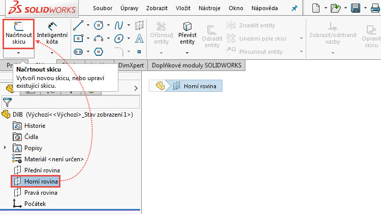 3-SolidWorks-postup-navod-modelovani-zavlacka-tazeni-po-krivce