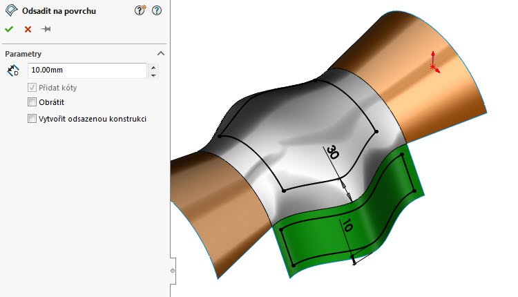 7-odsazeni-curved-surface-na-3D-povrchu-SolidWorks-2017-novinky