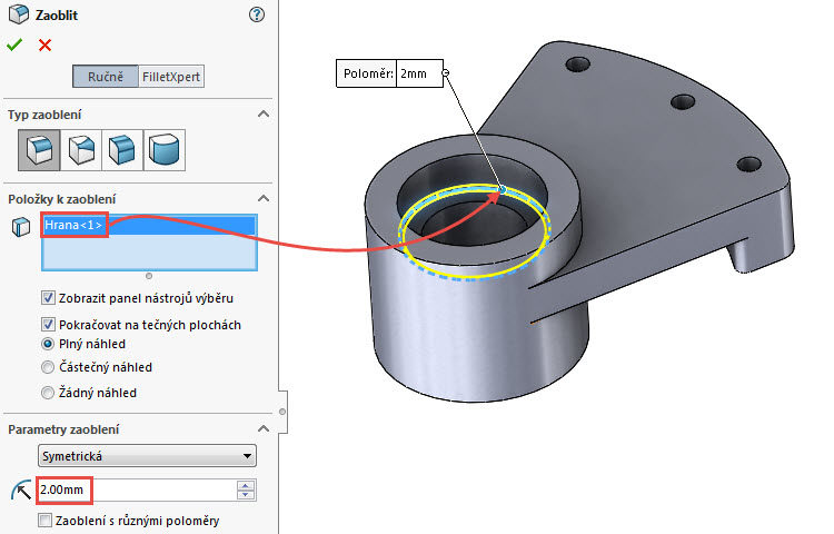 45-SolidWorks-vahadlo1-Hranice-2018-postup-tutorial-navod