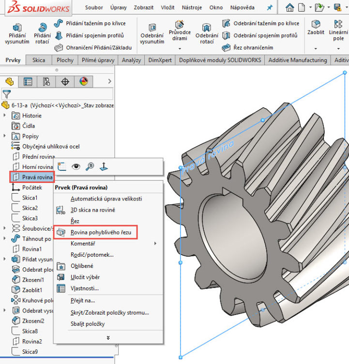 1-SolidWorks-rovina-pohybliveho-rezu-navod,postup