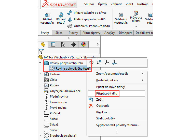 5-SolidWorks-rovina-pohybliveho-rezu-navod,postup