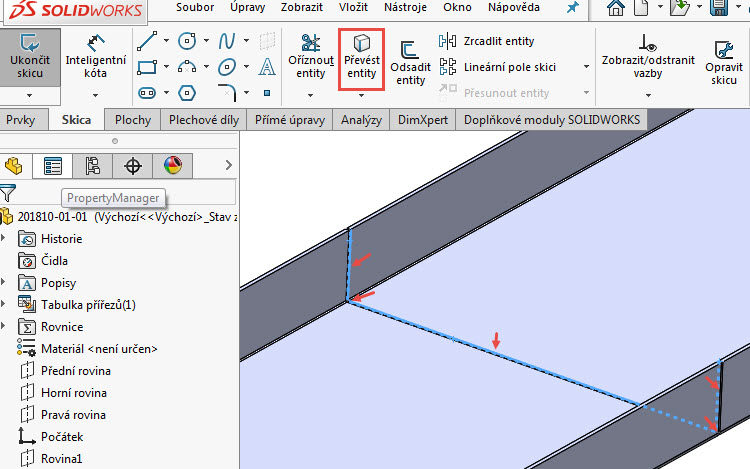 49-SolidWorks-postup-navod-modelani-vetrak-plechove-dily-skrin