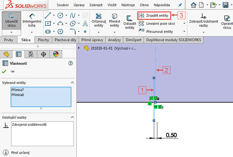 7.4-SolidWorks-postup-navod-modelani-vetrak-plechove-dily-skrin