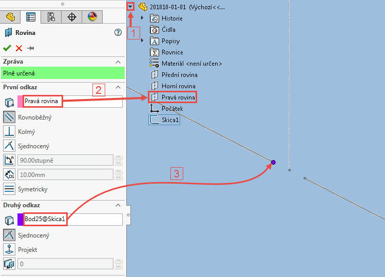 9.1-SolidWorks-postup-navod-modelani-vetrak-plechove-dily-skrin