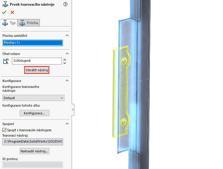 122-SolidWorks-postup-navod-modelani-vetrak-plechove-dily-vyztuha-skrine