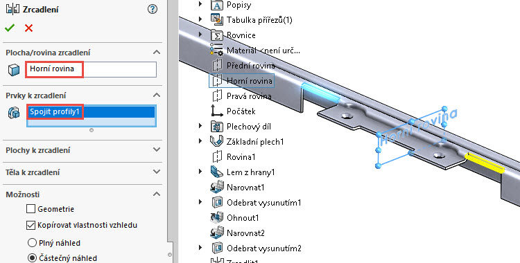 141-SolidWorks-postup-navod-modelani-vetrak-plechove-dily-vyztuha-skrine