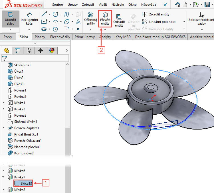 168-SolidWorks-postup-navod-modelani-vetrak-plechove-dily-lopatkove-kolo