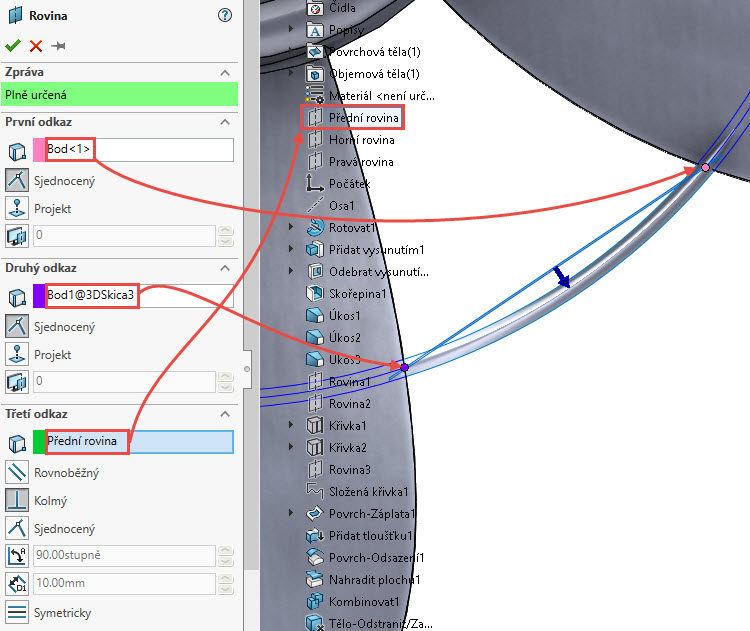 205-SolidWorks-postup-navod-modelani-vetrak-plechove-dily-lopatkove-kolo