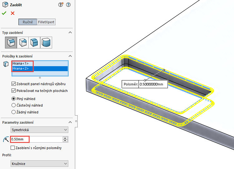 129-Mujsolidworks-dratena-sit-predni-vetrak-postup-navod-tutorial