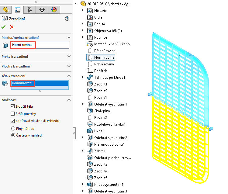 143-Mujsolidworks-dratena-sit-predni-vetrak-postup-navod-tutorial