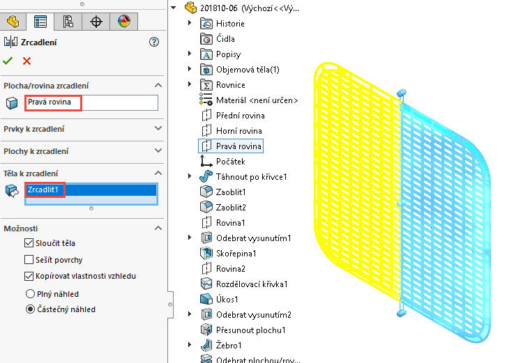 144-Mujsolidworks-dratena-sit-predni-vetrak-postup-navod-tutorial