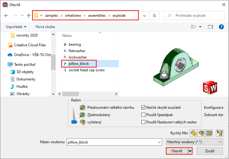 1-SOLIDWORKS-2020-rozlozene-pohledy-flexibilni-soucasti