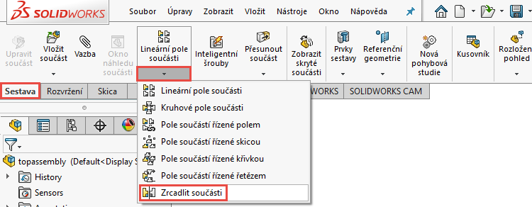 3-SOLIDWORKS-2020-sestavy-zrcadleni-nove-moznosti