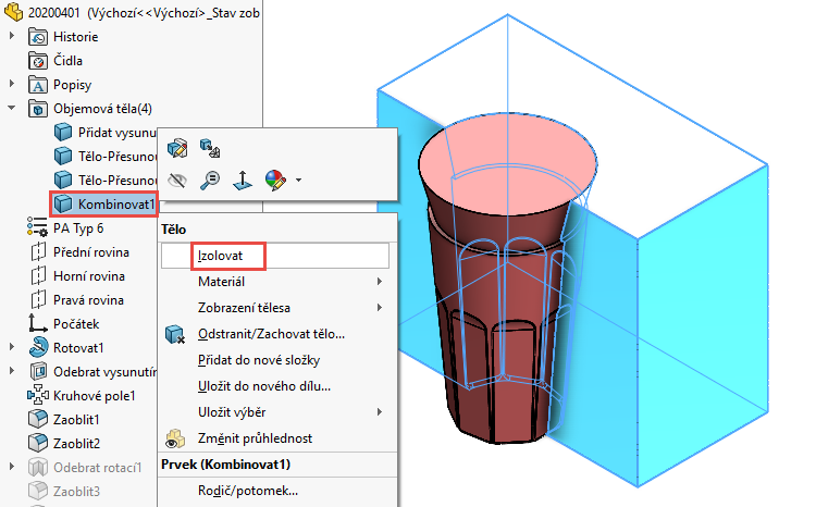 93-SOLIDWORKS-mold-forma-formovani-postup-modelovani-sklenice