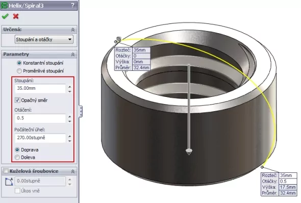 21-SolidWorks-nut-matice-návod-tutorial-postup