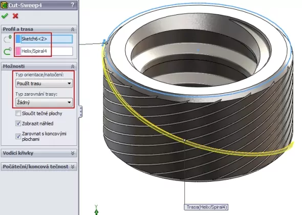 33-SolidWorks-nut-matice-návod-tutorial-postup