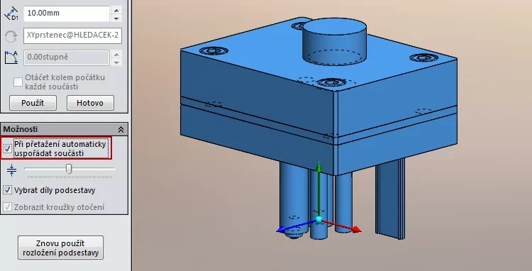 2-SolidWorks-rozlozeny-pohled-automaticke-usporadani-inteligentni