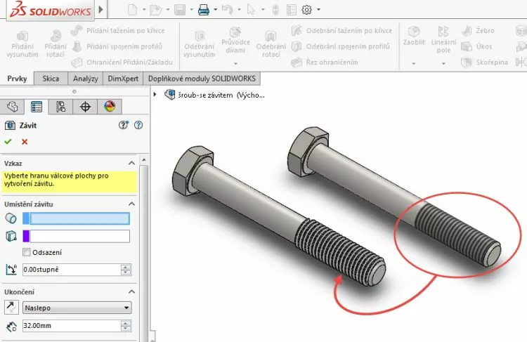 2-SolidWorks-2016-prvek-zavit-nova-funkce-jak-vymodelovat-zavit