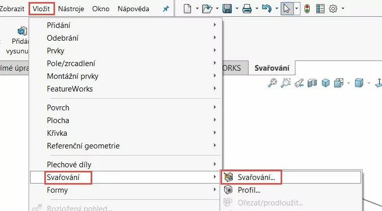 4-SolidWorks-svarovani-weldments-modelovani-konstrukce