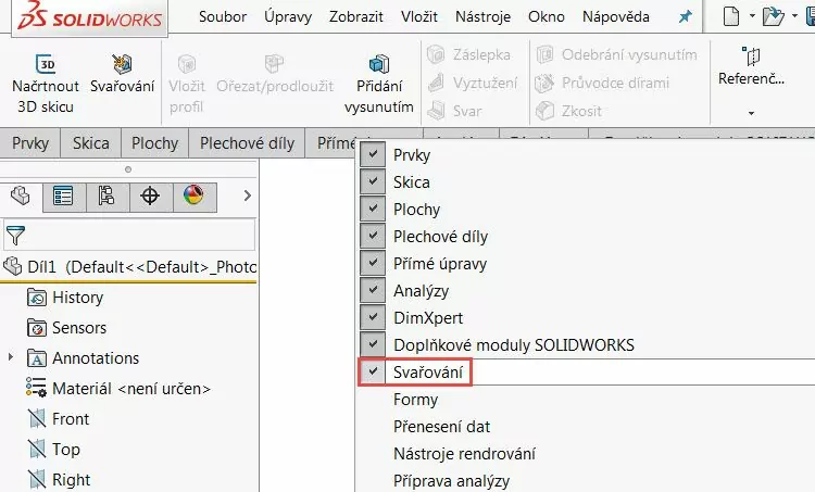 7-SolidWorks-svarovani-weldments-modelovani-konstrukce