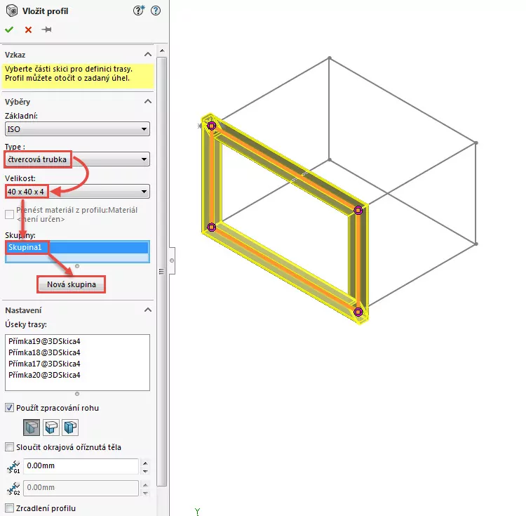 11-SolidWorks-svarovani-weldments-prevod-objemu-na-krivky