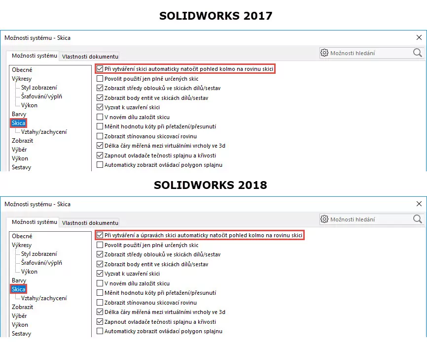 1-SolidWorks-2018-automaticky-pohled-na-rovinu-skici