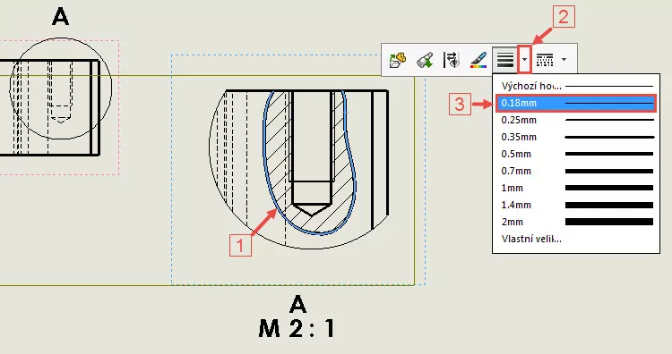 6-SOLIDWORKS-2018-lokalni-rez-mistni-rez-vykres-novinky