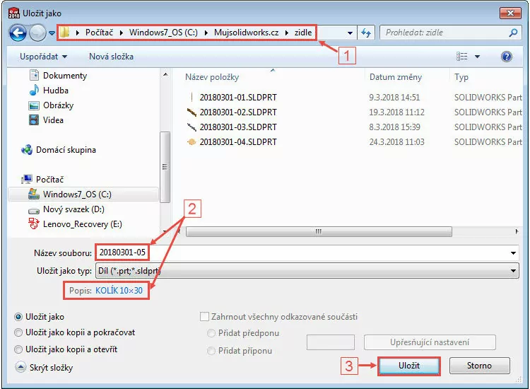 1-Mujsolidworks-kolik-cep-postup-navod-zidle-tutorial