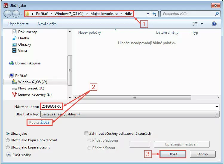 4-Mujsolidworks-sestava-zidle-postup-tutorial-navod