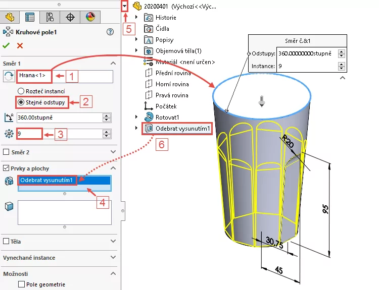 22-SOLIDWORKS-mold-forma-formovani-postup-modelovani-sklenice